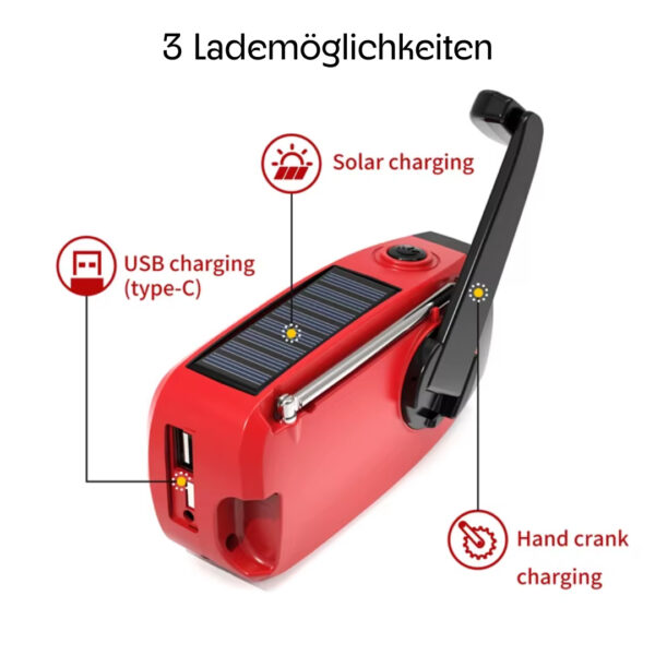Notgerät 3 Lademöglichkeiten