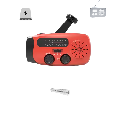 Kurbelradio - Notfallradio - Blackout Taschenlampe - Powerbank